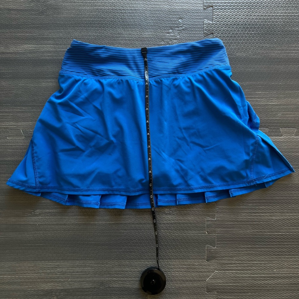 Lululemon Rare Pace Setter Skirt in Baroque Blue / Mini Hyper Stripe Size 2 Reg - Picture 13 of 14